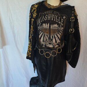 Leather Mini Skirt, Size 6 Petite